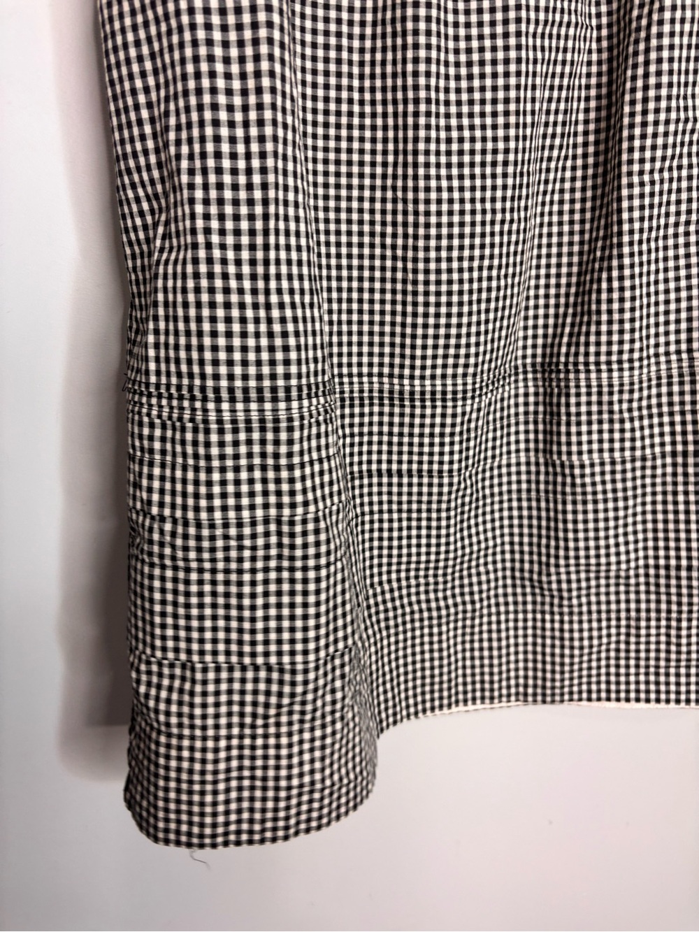 Maison D'Amelie Paris Black and White Gingham Tiered Midi Pleated Skirt, sz 2 - Picture 5 of 12